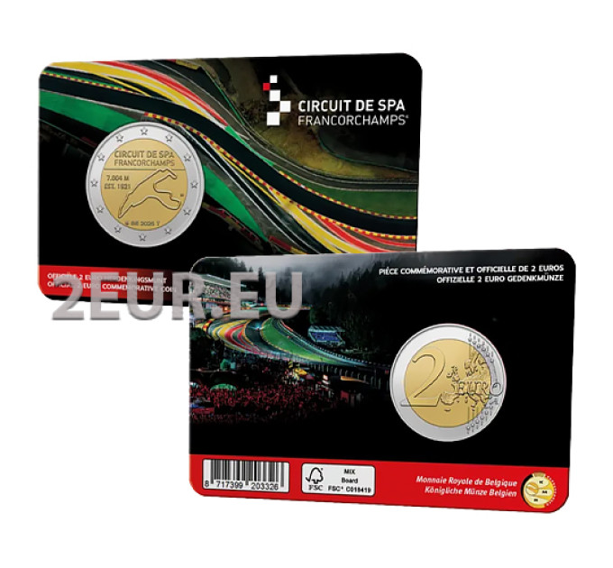 Belgium 2 euro BU 2025 - Circuit de Spa-Francorchamps - NL