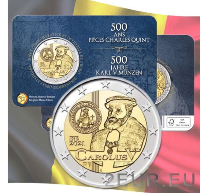 Belgium 2 euro BU 2021 - 500th anniversary of Charles V - FR