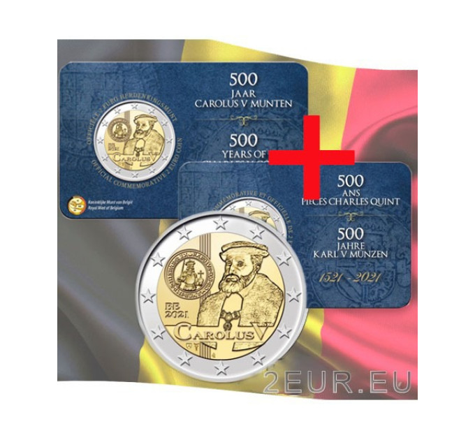 Belgium 2 euro BU 2021 - 500th anniversary of Charles V - NL+FR