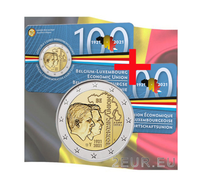 Belgium 2 euro BU 2021 - 100th anniversary of the Belgium - Luxembourg Economic Union (BLEU) - NL+FR