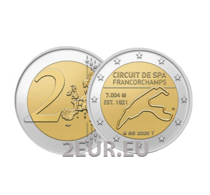 Belgium 2 euro UNC 2025 - Circuit de Spa-Francorchamps