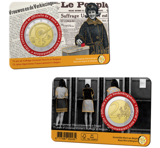 Belgium 2 euro BU 2023 - 75 Years of Universal Suffrage for Women in Belgium - FR + NL