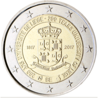 Belgia 2 euro UNC 2017 - 200-aastane Liège'i ülikool