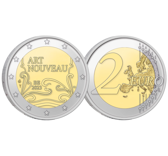 Belgium 2 euro UNC 2023 - Art Nouveau in Brussels