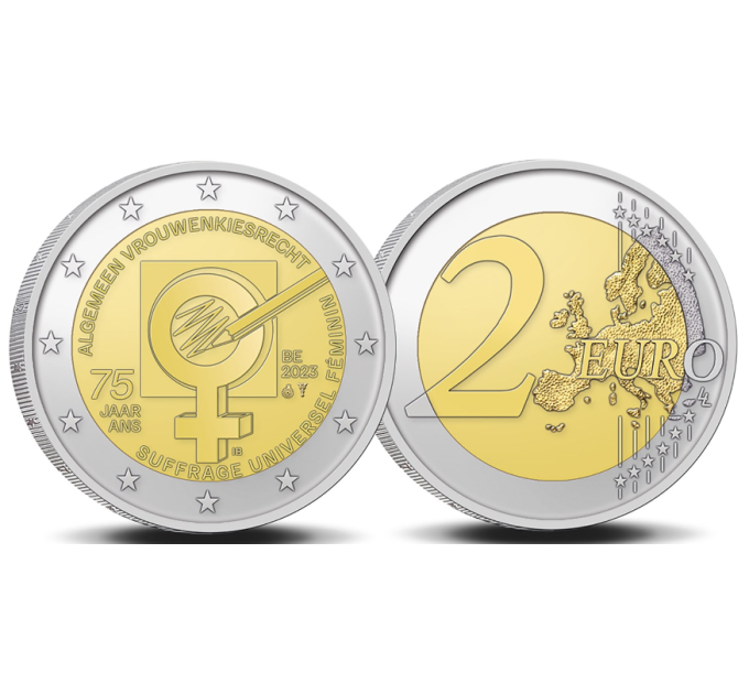 Belgium 2 euro UNC 2023 - 75 Years of Universal Suffrage for Women in Belgium