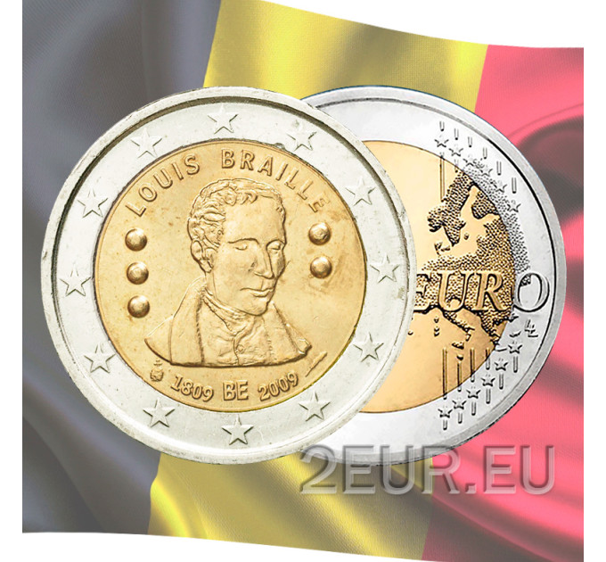 Belgium 2 euro UNC 2009-2 - 200th Anniversary of the Birth of Louis Braille