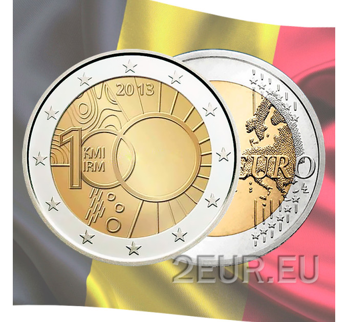 Belgium 2 euro UNC 2013 - 100 Years of Royal Meteorological Institute