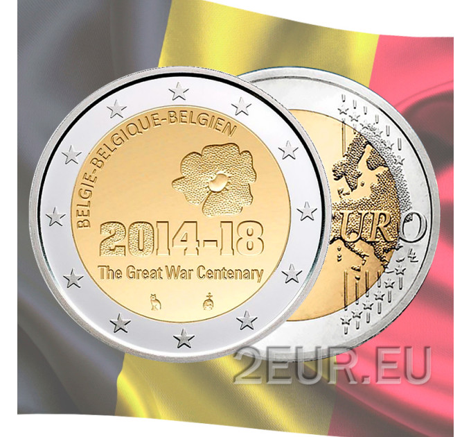 Belgium 2 euro UNC 2014 - 100 Years since the Beginning of World War I