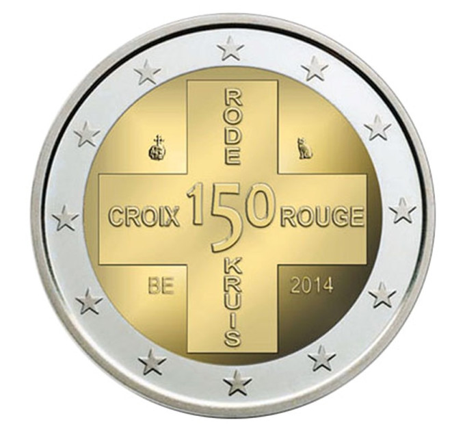 Belgium 2 euro UNC 2014 - 150 Years Belgian Red Cross