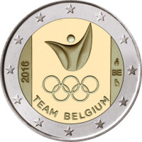 Belgia 2 euro UNC 2016 - Rio de Janeiro suveolümpiamängud 