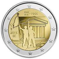 Belgia 2 euro UNC 2018 - Mai 50. aastapäev 1968. aasta sündmused Belgias - Üliõpilasrahutused 