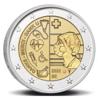 Belgia 2 euro UNC 2022 – tervishoid covid-pandeemia ajal 