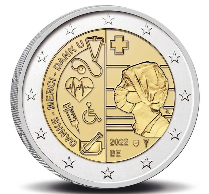 Belgium 2 euro UNC 2022 - Healthcare during the covid-pandemic