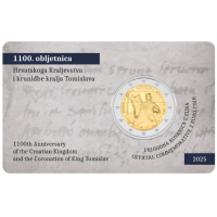 Horvaatia 2 euro BU 2025 - Horvaatia kuningriigi 1100. aastapäev ja kuningas Tomislavi kroonimine