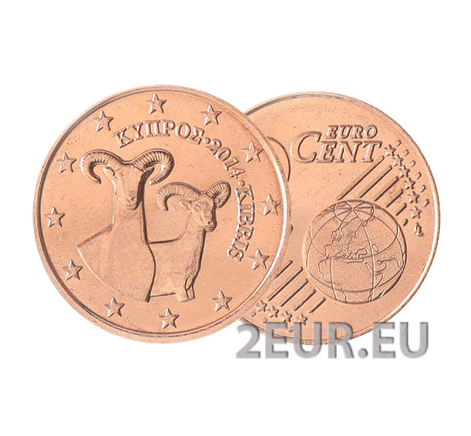 Cyprus 2 cent UNC 2014