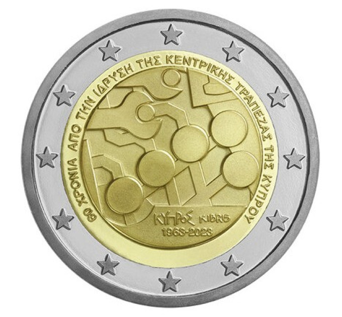 Cyprus 2 euro UNC 2023 - 60th Anniversary of Cyprus Central Bank
