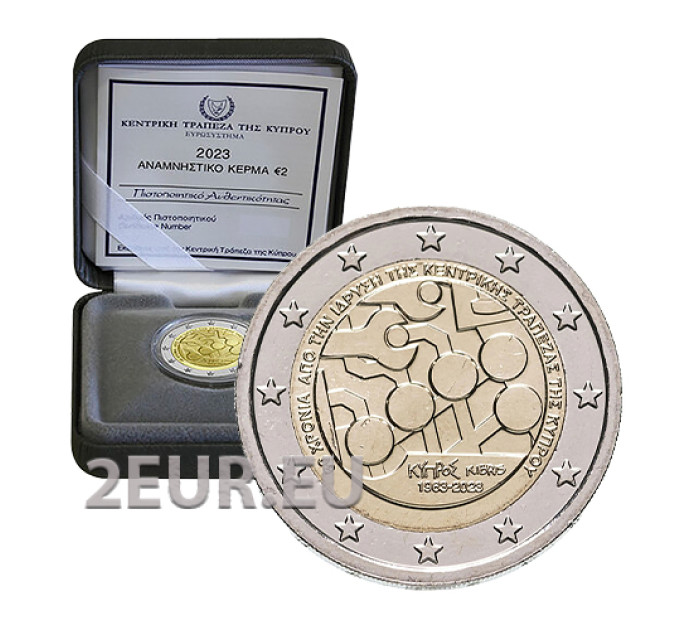 Cyprus 2 euro proof 2023 - 60th Anniversary of Cyprus Central Bank