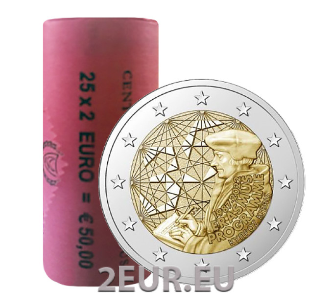 CYPRUS 2 EURO ROLL 2022 - 35 Years of the Erasmus Programme