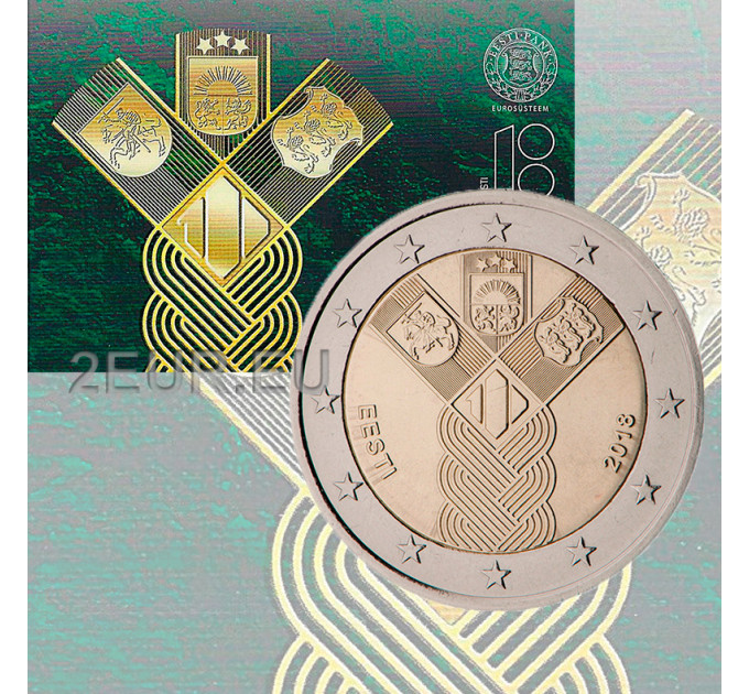 Estonia 2 euro BU 2018 - 100 years anniversary of the independence of the baltic states