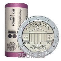 EESTI 2 EURO TROPS 2019 - Tartu eestikeelse ülikooli 100. aastapäev