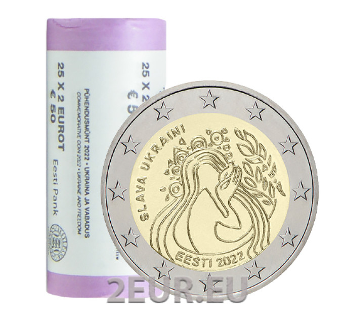 ESTONIA 2 EURO ROLL 2022 - Ukraine and Freedom