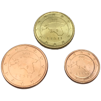Eesti 1,5,10 Cent UNC 2022