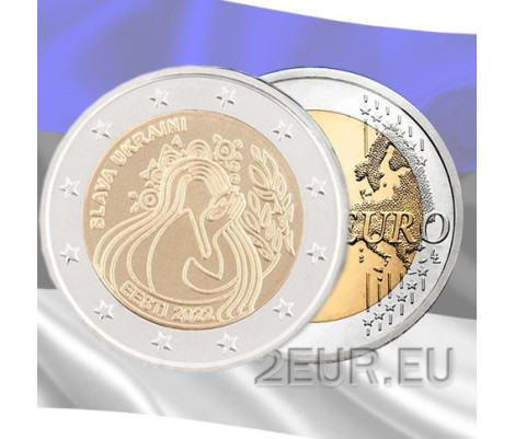 Eesti 2 eurot UNC 2022 - Ukraina ja vabadus