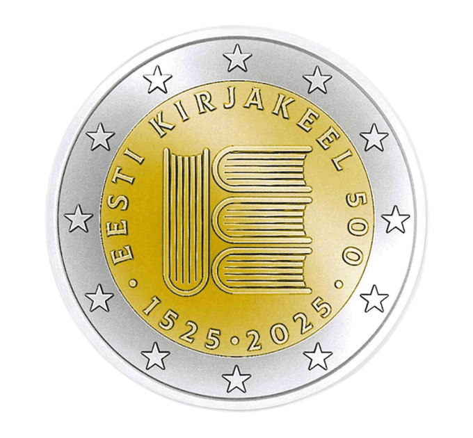 Estonia 2 euro UNC 2025 - 500 years of Estonian written language
