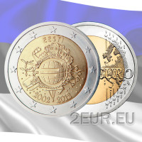 Estonia 2 euro UNC 2012 - 10 Years of Euro Cash