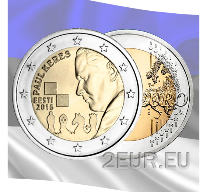 Estonia 2 euro UNC 2016 - 100 Years since the Birth of Paul Keres
