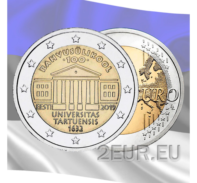 Estonia 2 euro UNC 2019/2 - 100th Anniversary of the Estonian Language University of Tartu