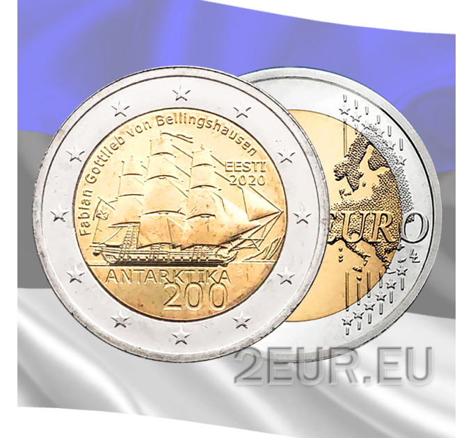 Estonia 2 euro UNC 2020 - 200th Anniversary of the Discovery of Antarctica