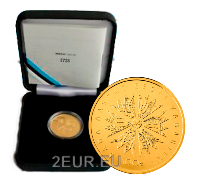 Estonia 100 euro gold coin Proof 2018 - 100 Years Republic of Estonia