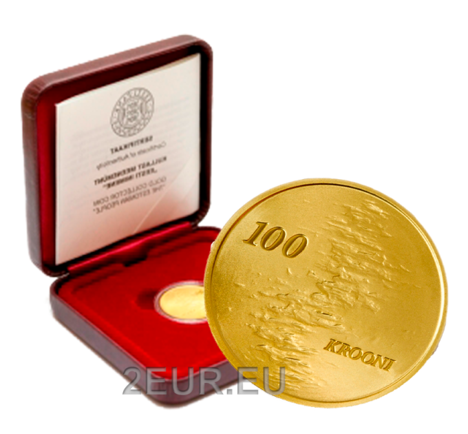 Estonia 100 Kroon gold coin Proof 2010 - THE ESTONIAN PEOPLE