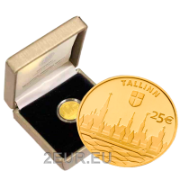 Eesti 25-eurone kuldmünt Proof 2017 - Hansalinn Tallinn