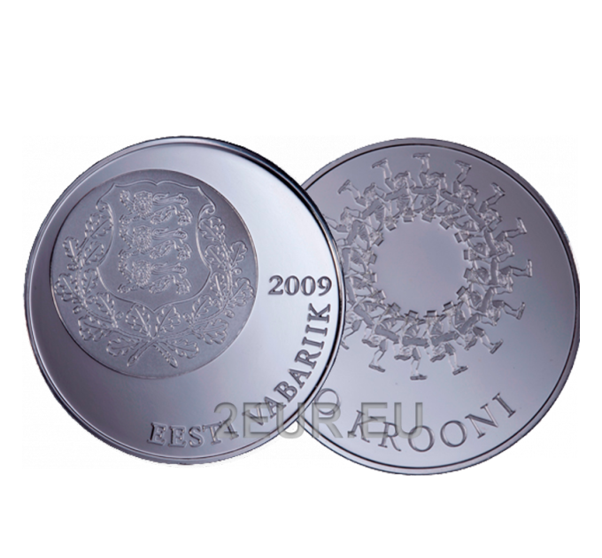 Estonia 10 Kroon silver coin Proof 2009 - SONG AND DANCE FESTIVAL