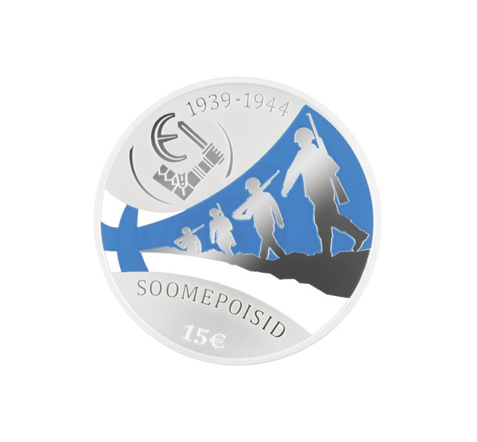 Estonia 15 euro silver coin Proof 2025 - Finnish boys