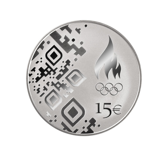 Estonia 15 euro silver coin Proof 2026 - XXV Olympic Winter Games in Cortina, Milan