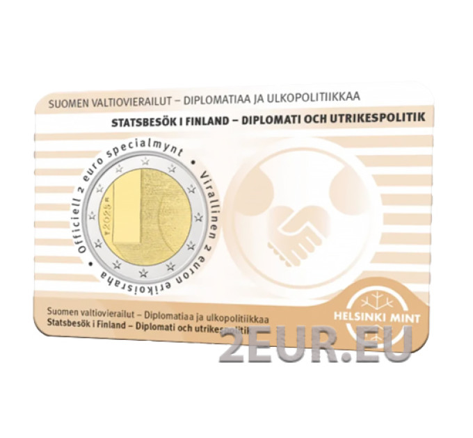 Finland 2 euro BU 2025 - State Visits of Finland – Diplomacy and Foreign Policy - Fin/Swed
