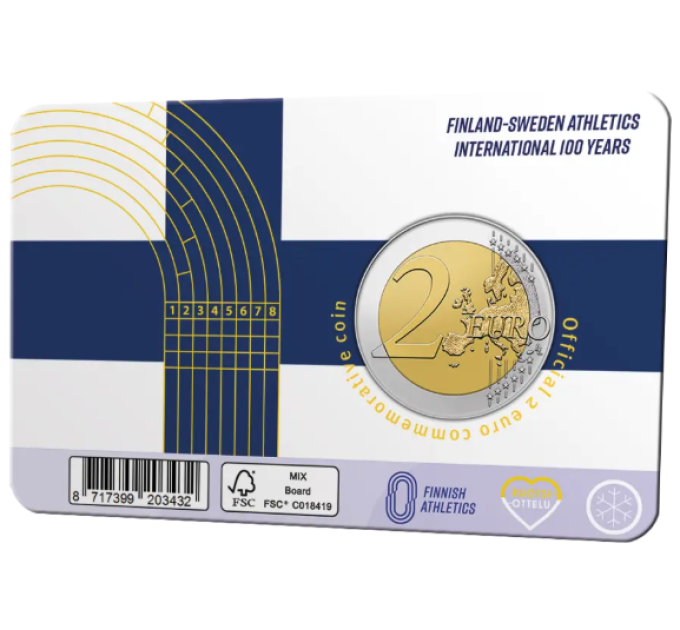 Finland 2 euro BU 2025 - 100 Years of Finland–Sweden Athletics International - Fin/Swed