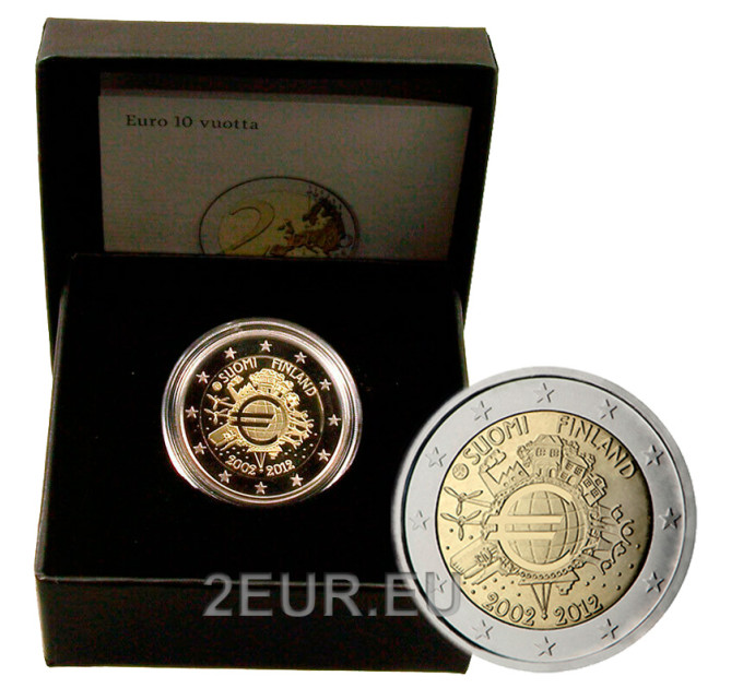 Finland 2 euro proof 2012 - 10 Years of Euro Cash