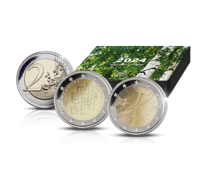 Finland 2 euro Proof 2024 - Finnish architecture + democracy