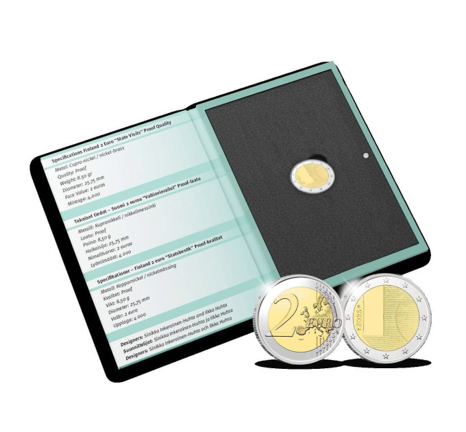 Finland 2 euro Proof 2025 - State Visits of Finland – Diplomacy and Foreign Policy