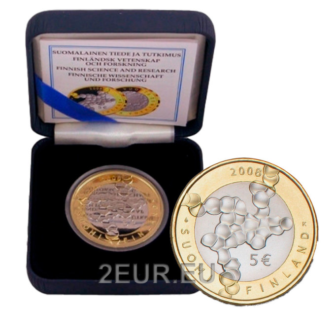 Finland 5 euro proof 2008 - 100 years Technical University of Helsinki
