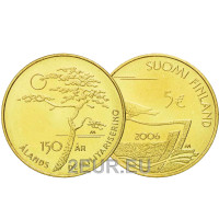 Finland 5 euro UNC 2006 - 150 years Demilitarization of the Aland Islands