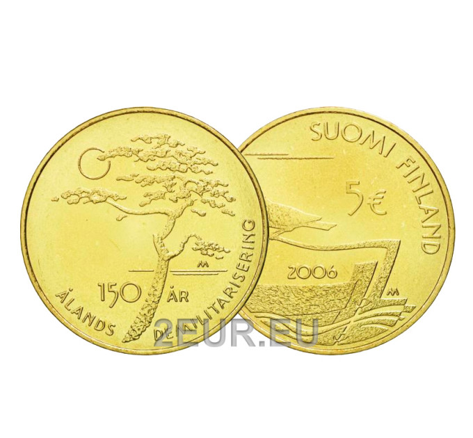 Finland 5 euro UNC 2006 - 150 years Demilitarization of the Aland Islands