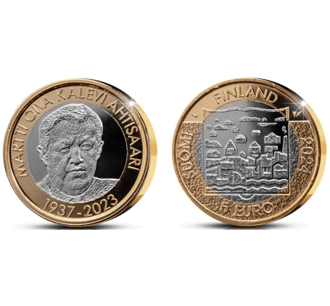 Finland 5 euro proof 2024 - Presidents of Finland – Martti Ahtisaari