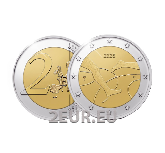 Finland 2 euro UNC 2025 - 100 Years of Finland–Sweden Athletics International