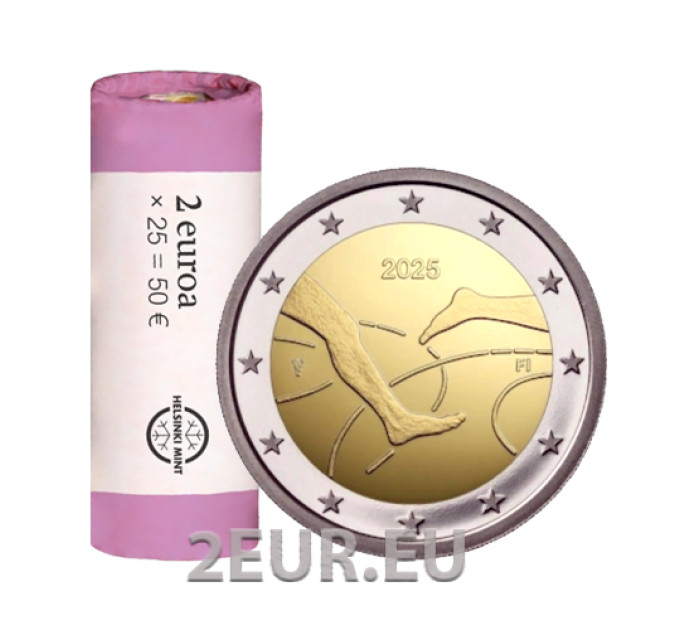Finland 2 EURO ROLL 2025 - 100 Years of Finland–Sweden Athletics International