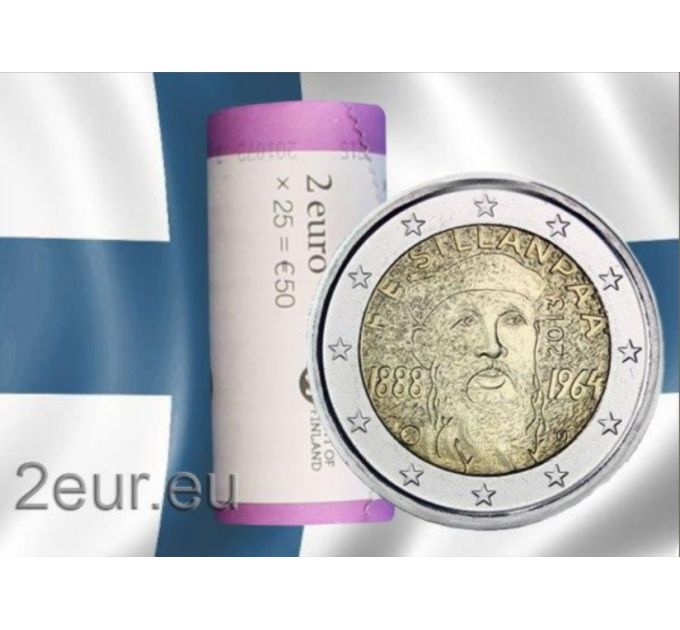 Finland 2 EURO ROLL 2013 - 125th Anniversary of the Birth of Frans Eemil Sillanpää